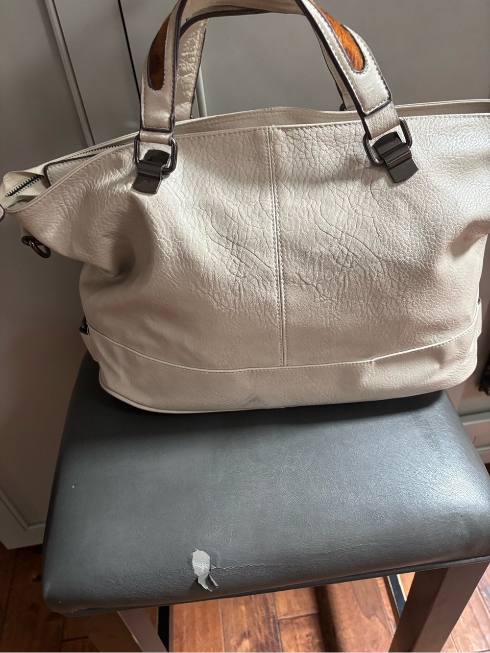 Y2K Tory Burch Leather Souchy Large pebbled leather tote/purse - Picture 6 of 16